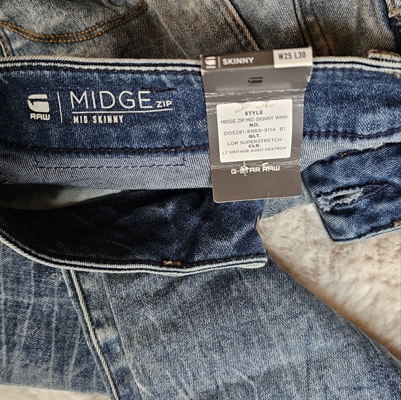 G-Star Raw MIDGE ZIP. Mid Skinny - Picture 3 of 9